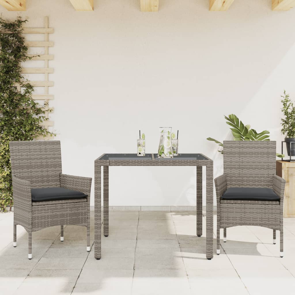 Matgrupp För Trädgården Med Dynor 7 Delar Konstrotting&amp;Glas
