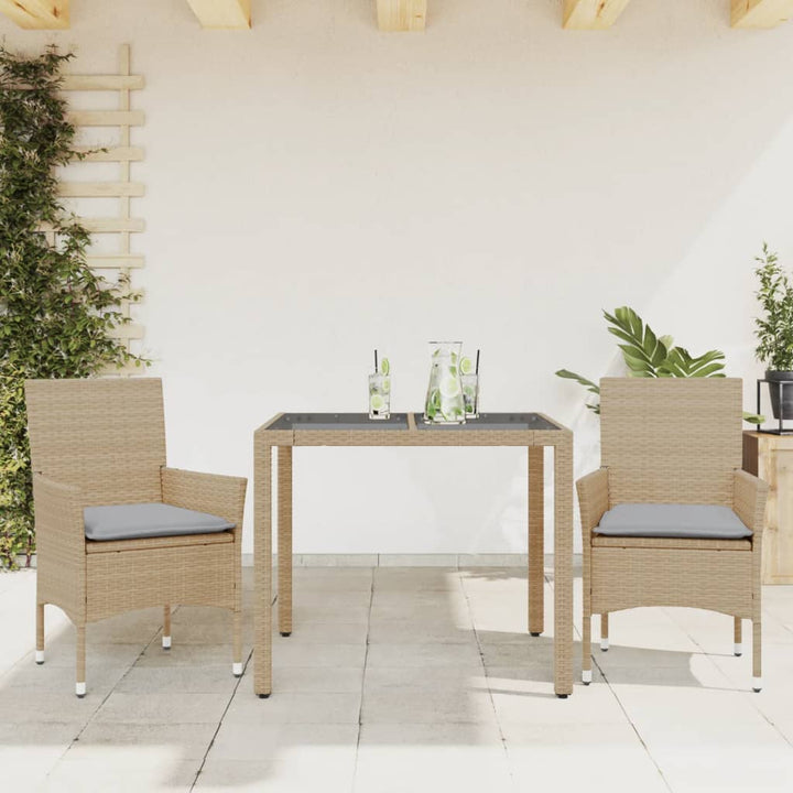 Matgrupp För Trädgården Med Dynor 7 Delar Konstrotting&amp;Glas