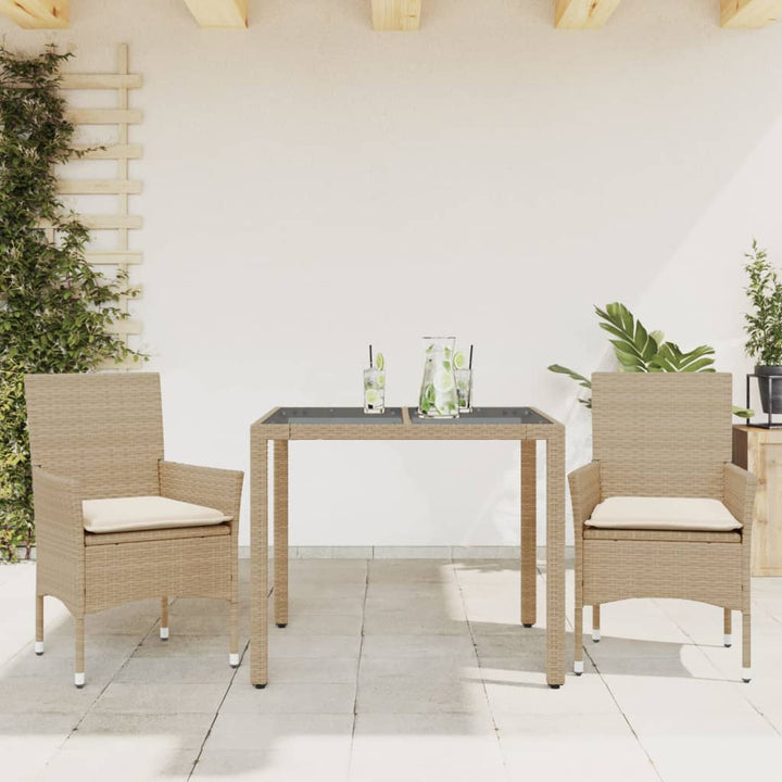 Matgrupp För Trädgården Med Dynor 7 Delar Konstrotting&amp;Glas