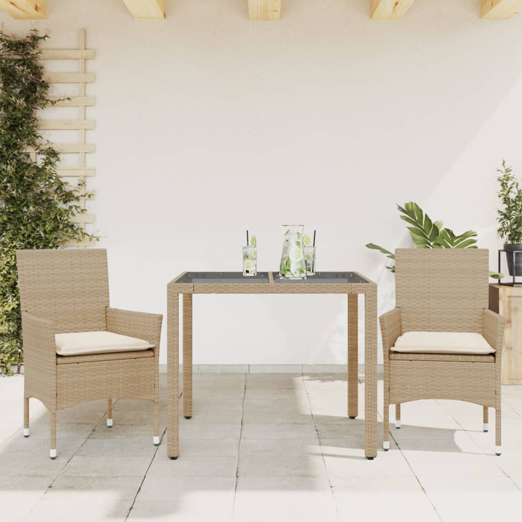 Matgrupp För Trädgården Med Dynor 7 Delar Konstrotting&amp;Glas