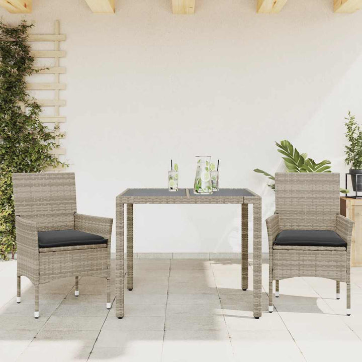 Matgrupp För Trädgården Med Dynor 7 Delar Konstrotting&amp;Glas