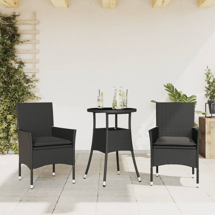 Matgrupp För Trädgården Med Dynor 3 Delar Konstrotting&amp;Glas