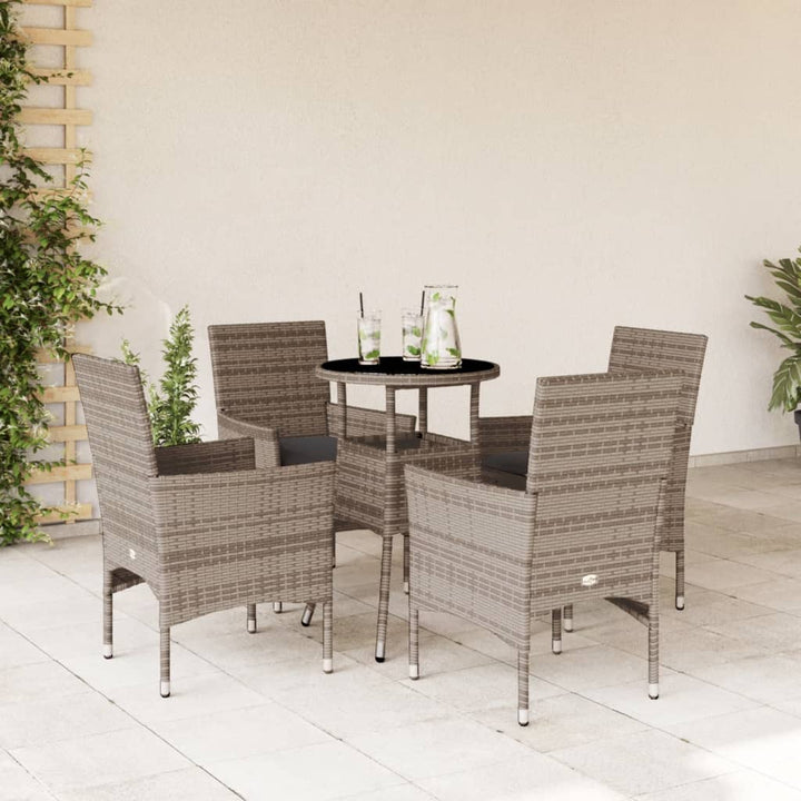 Matgrupp För Trädgården Med Dynor 3 Delar Konstrotting&amp;Glas