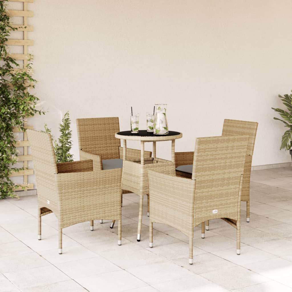 Matgrupp För Trädgården Med Dynor 3 Delar Konstrotting&amp;Glas