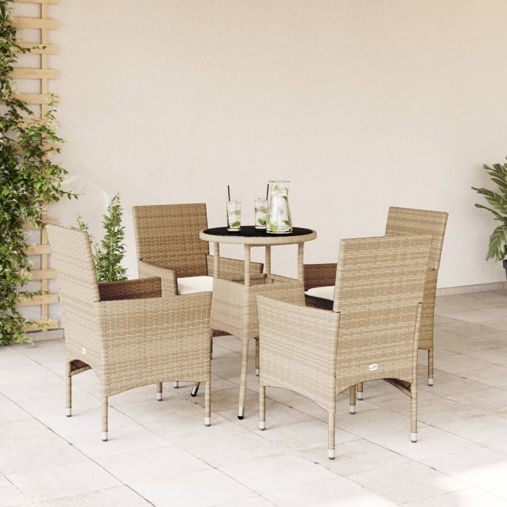 Matgrupp För Trädgården Med Dynor 3 Delar Konstrotting&amp;Glas