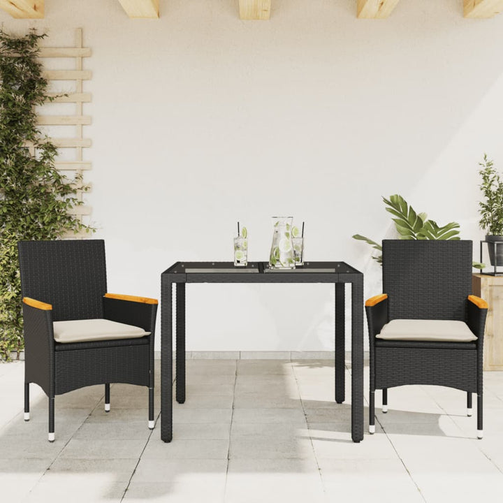 Matgrupp För Trädgården Med Dynor 7 Delar Konstrotting&amp;Glas