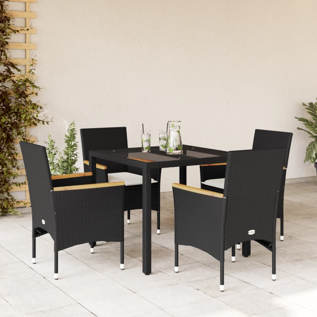 Matgrupp För Trädgården Med Dynor 7 Delar Konstrotting&amp;Glas