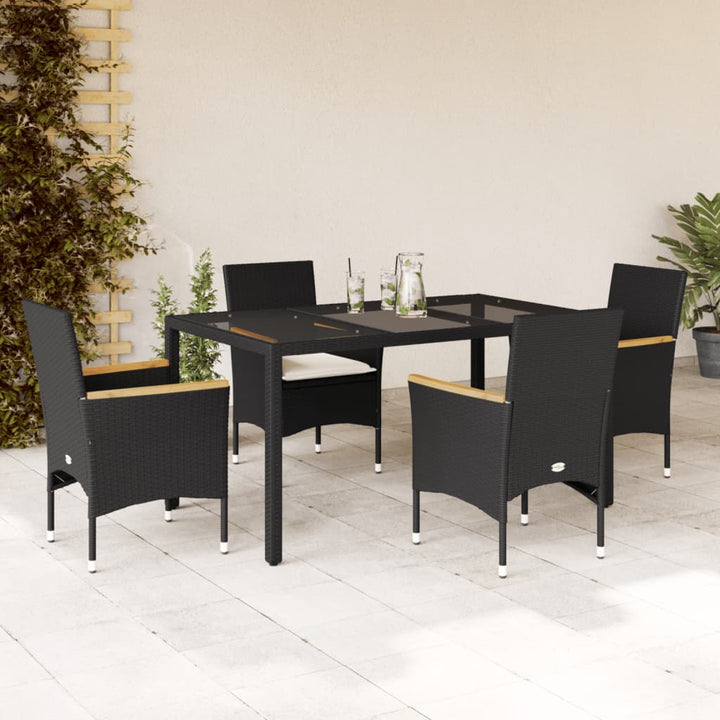 Matgrupp För Trädgården Med Dynor 7 Delar Konstrotting&amp;Glas