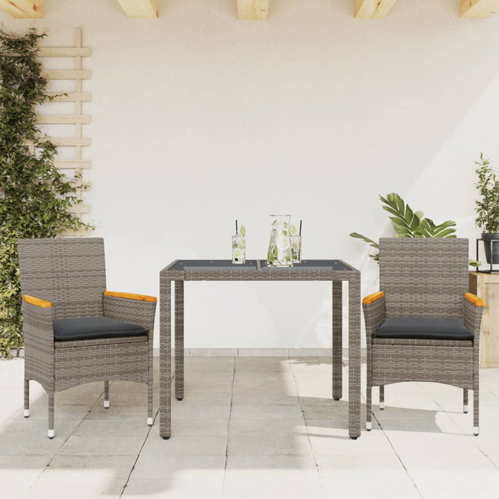 Matgrupp För Trädgården Med Dynor 7 Delar Konstrotting&amp;Glas