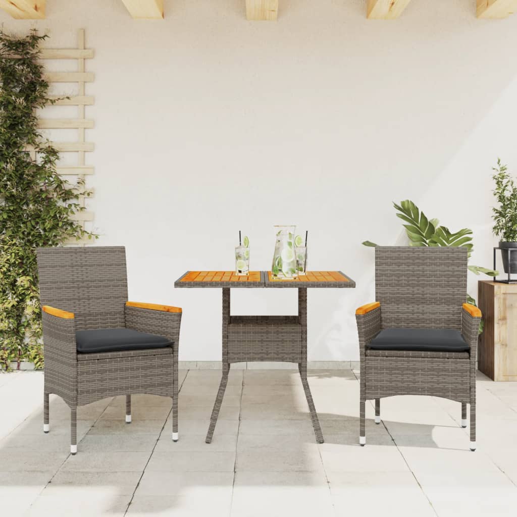 Matgrupp För Trädgården M Dynor 5 Delar Konstrotting Akacia