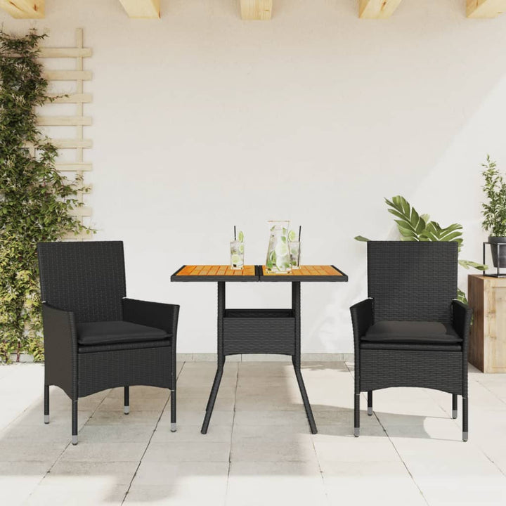 Matgrupp För Trädgården Med Dynor 3 Delar Konstrotting&amp;Glas