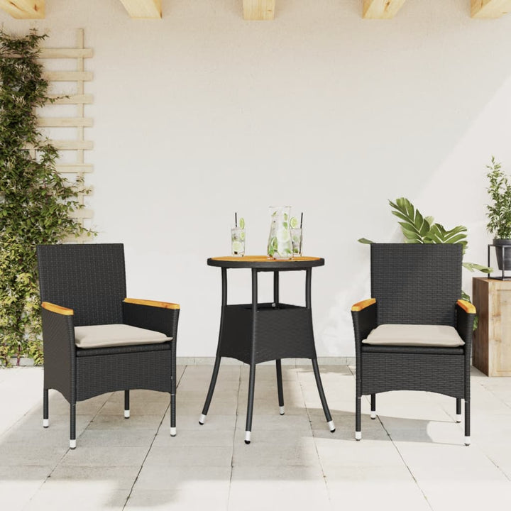 Matgrupp För Trädgården Med Dynor 3 Delar Konstrottning