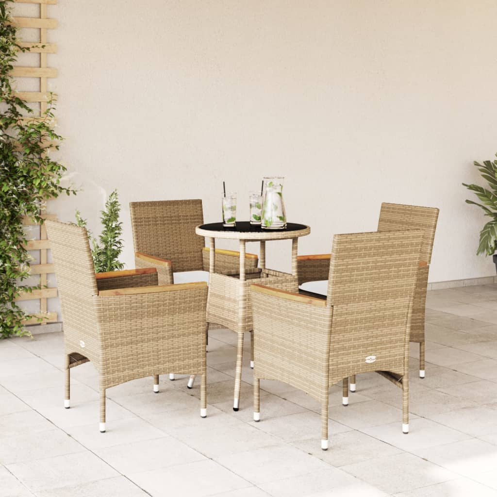 Matgrupp För Trädgård Med Dynor 3 Delar Konstrotting&amp;Glas