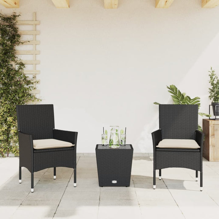 Bistrogrupp Med Dynor 3 Delar Konstrotting Och Glas