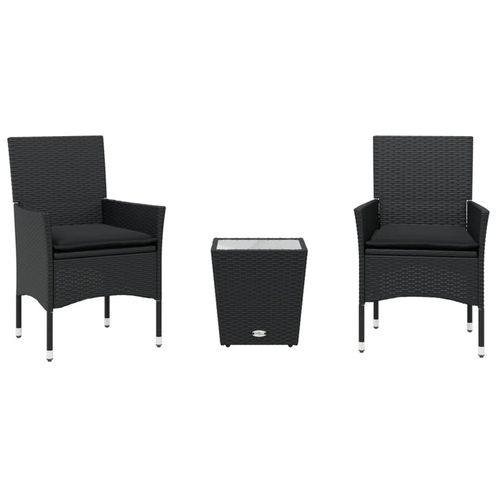 Bistrogrupp Med Dynor 3 Delar Konstrotting Och Glas