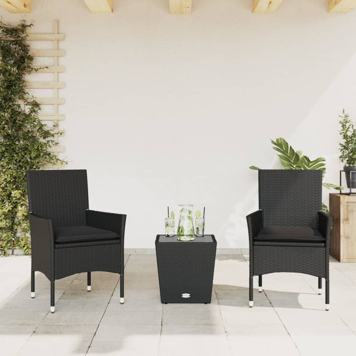 Bistrogrupp Med Dynor 3 Delar Konstrotting Och Glas