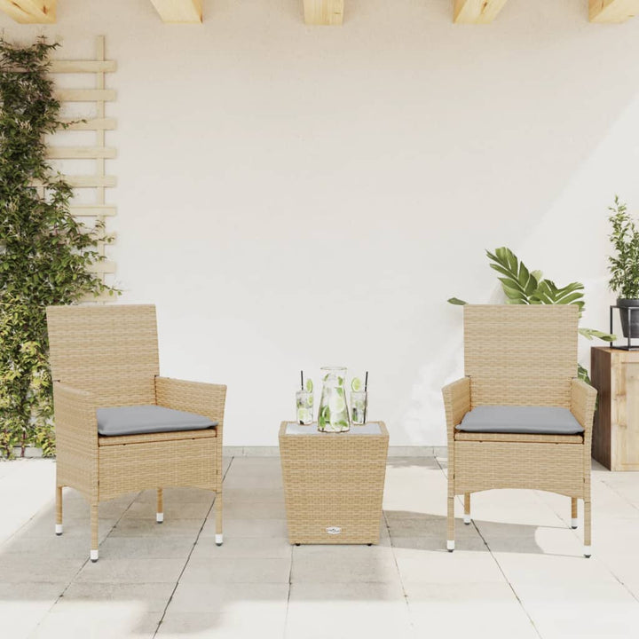 Bistrogrupp Med Dynor 3 Delar Konstrotting Och Glas