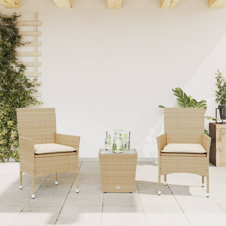 Bistrogrupp Med Dynor 3 Delar Konstrotting Och Glas