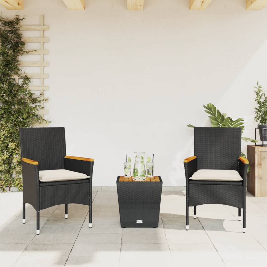 Bistrogrupp Med Dynor 3 Delar Konstrotting Och Glas