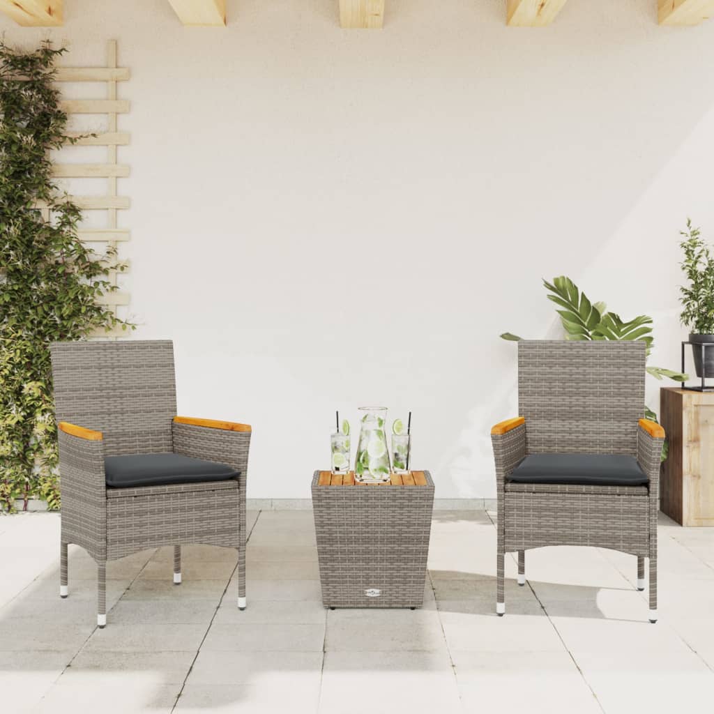 Bistrogrupp Med Dynor 3 Delar Konstrotting Och Glas