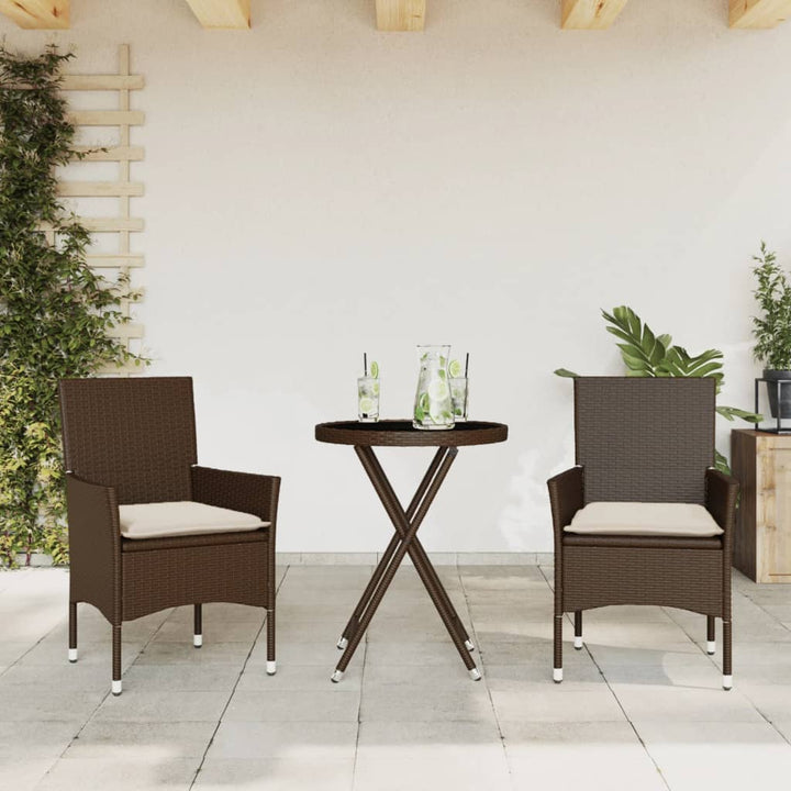 Bistrogrupp Med Dynor 3 Delar Konstrotting Och Glas