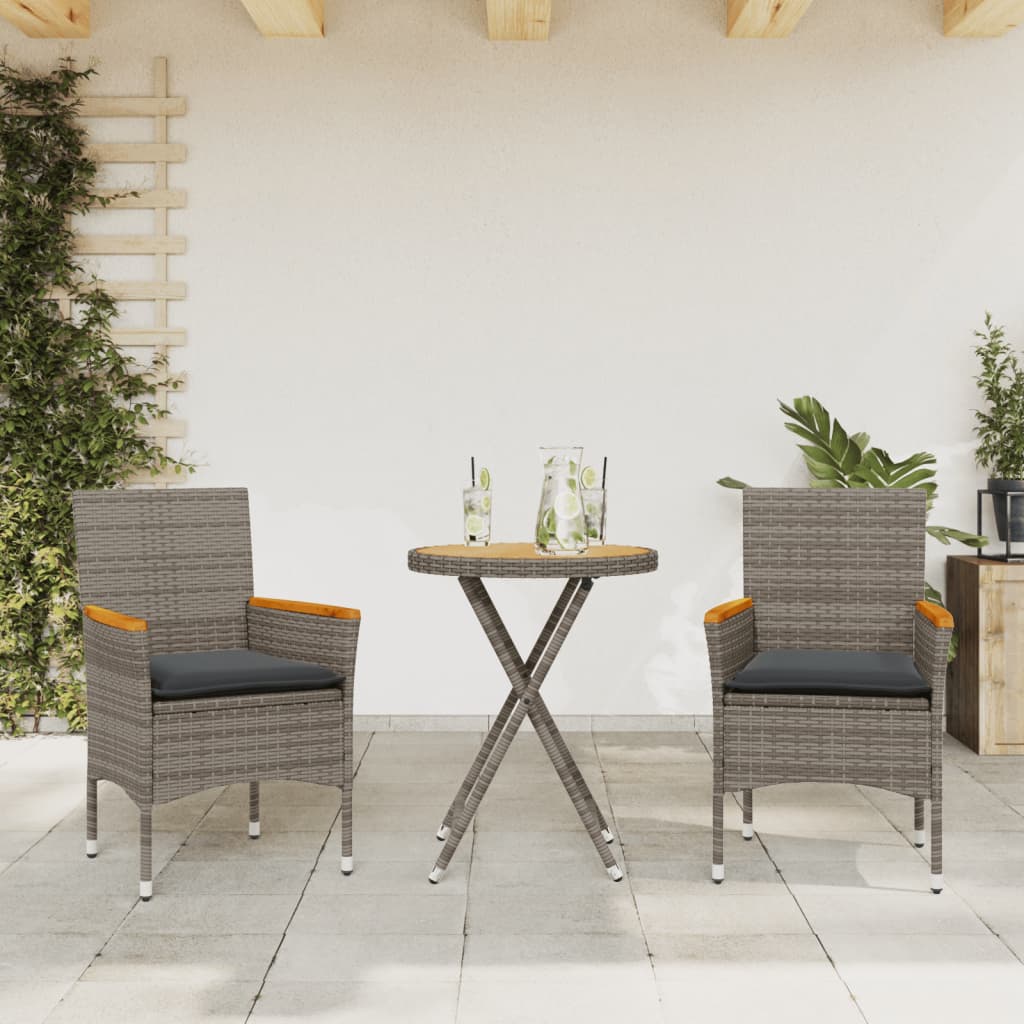 Bistrogrupp Med Dynor 3 Delar Konstrotting Och Glas