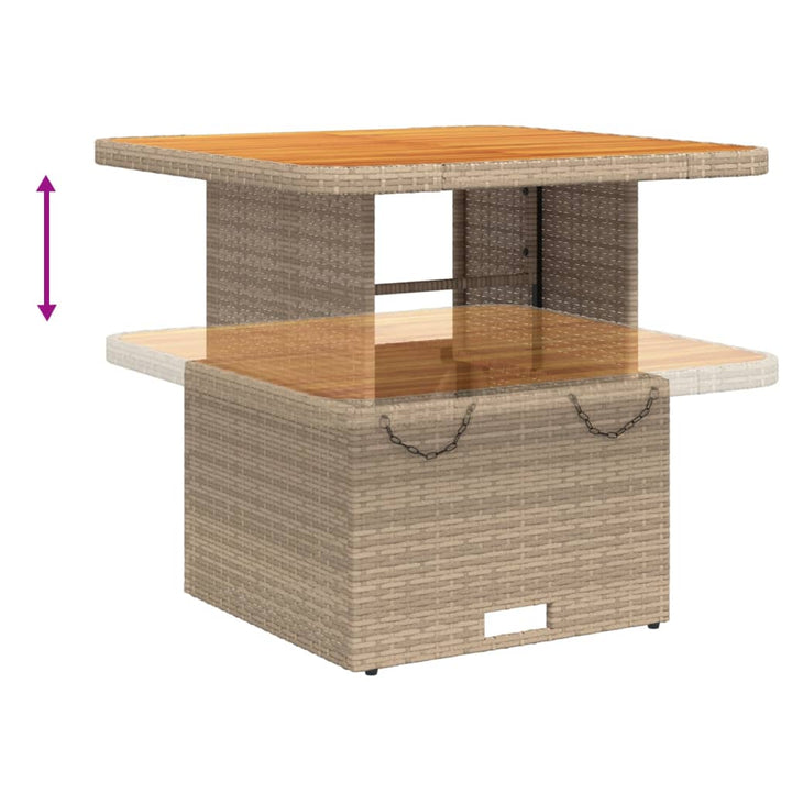 Matgrupp För Trädgården Med Dynor 5 Delar Beige Konstrotting