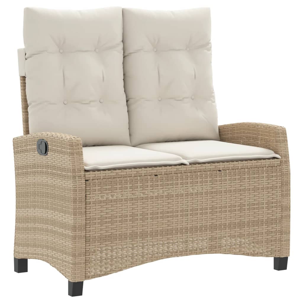 Matgrupp För Trädgården Med Dynor 2 Delar Beige Konstrotting