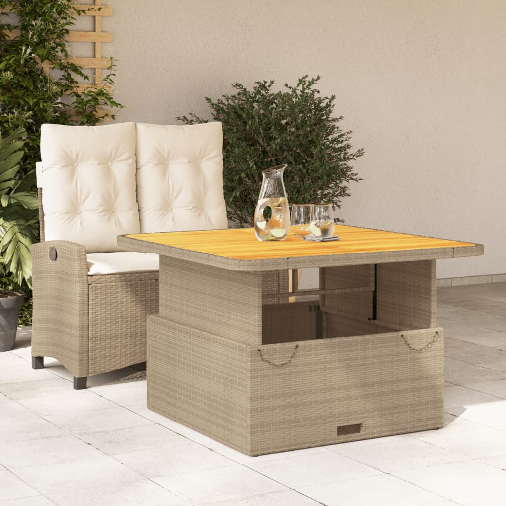 Soffgrupp För Trädgården Med Dynor 4 Delar Beige Konstrotting
