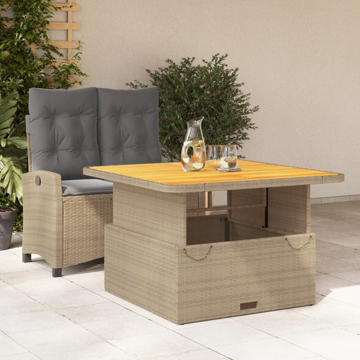 Soffgrupp För Trädgården Med Dynor 4 Delar Beige Konstrotting