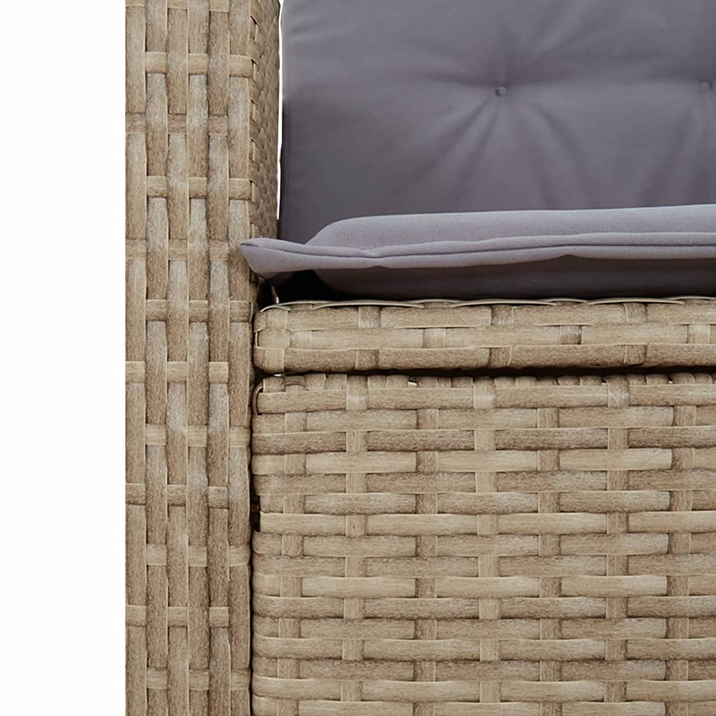 Soffgrupp För Trädgården Med Dynor 4 Delar Beige Konstrotting