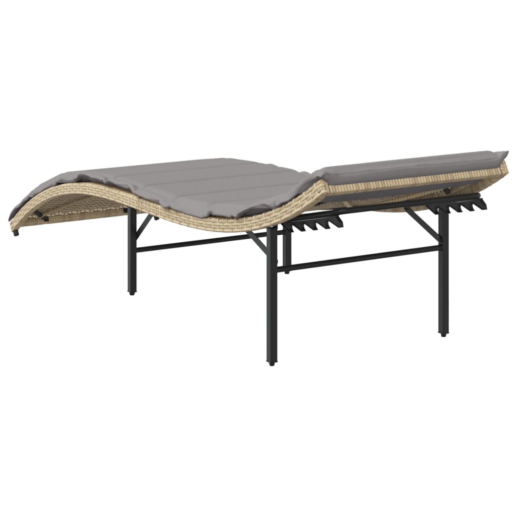 Solsängar 2 St Med Dynor Beige Konstrotting