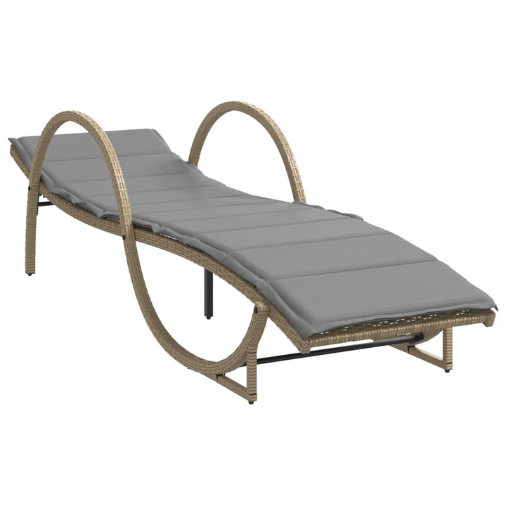 Solsängar 2 St Med Dynor Beige Konstrotting