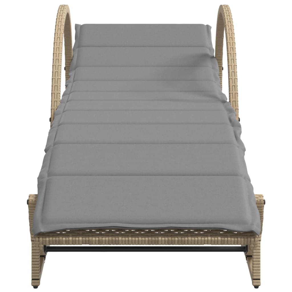 Solsängar 2 St Med Dynor Beige Konstrotting