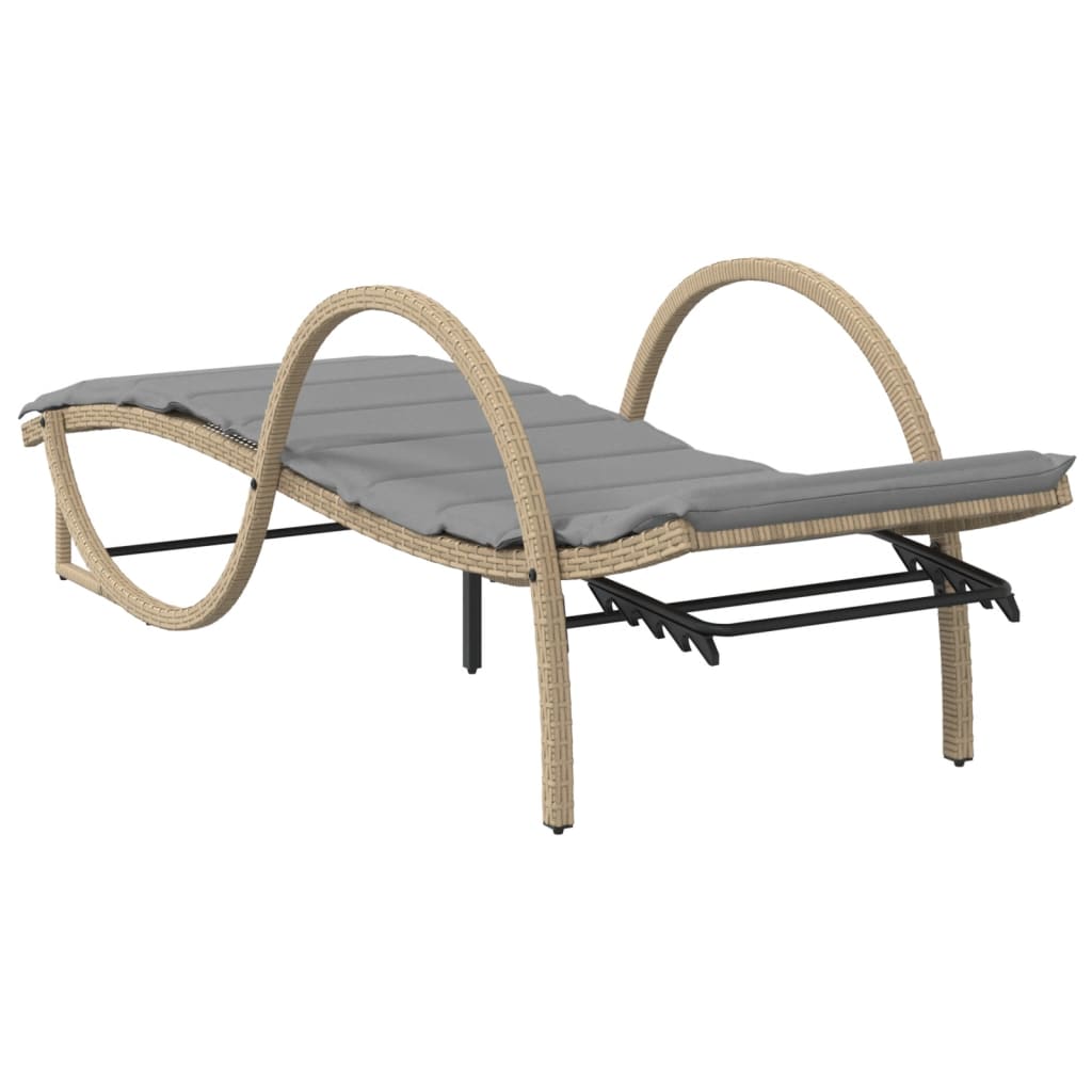Solsängar 2 St Med Dynor Beige Konstrotting