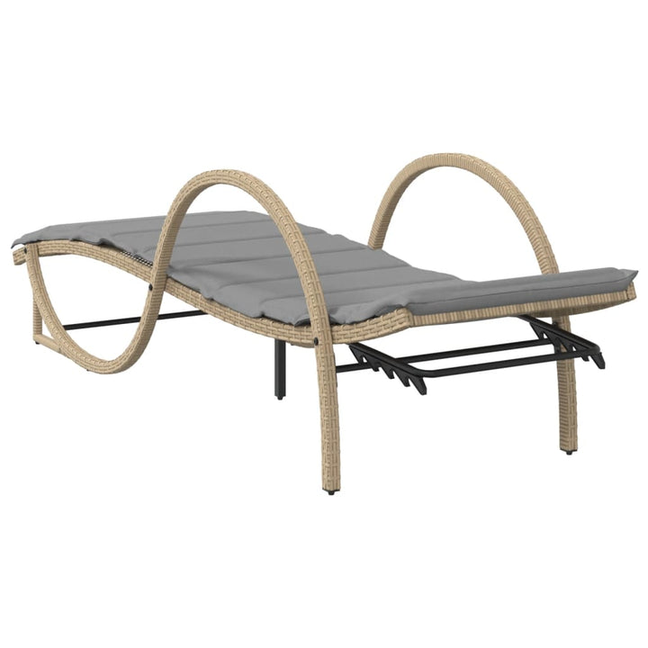 Solsängar 2 St Med Dynor Beige Konstrotting
