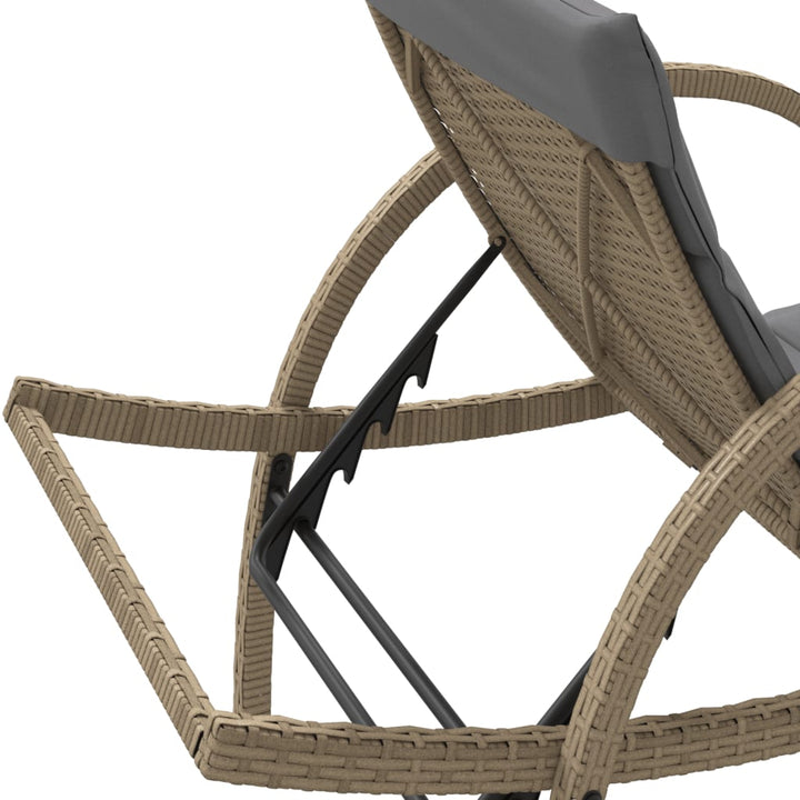 Solsängar 2 St Med Dynor Beige Konstrotting