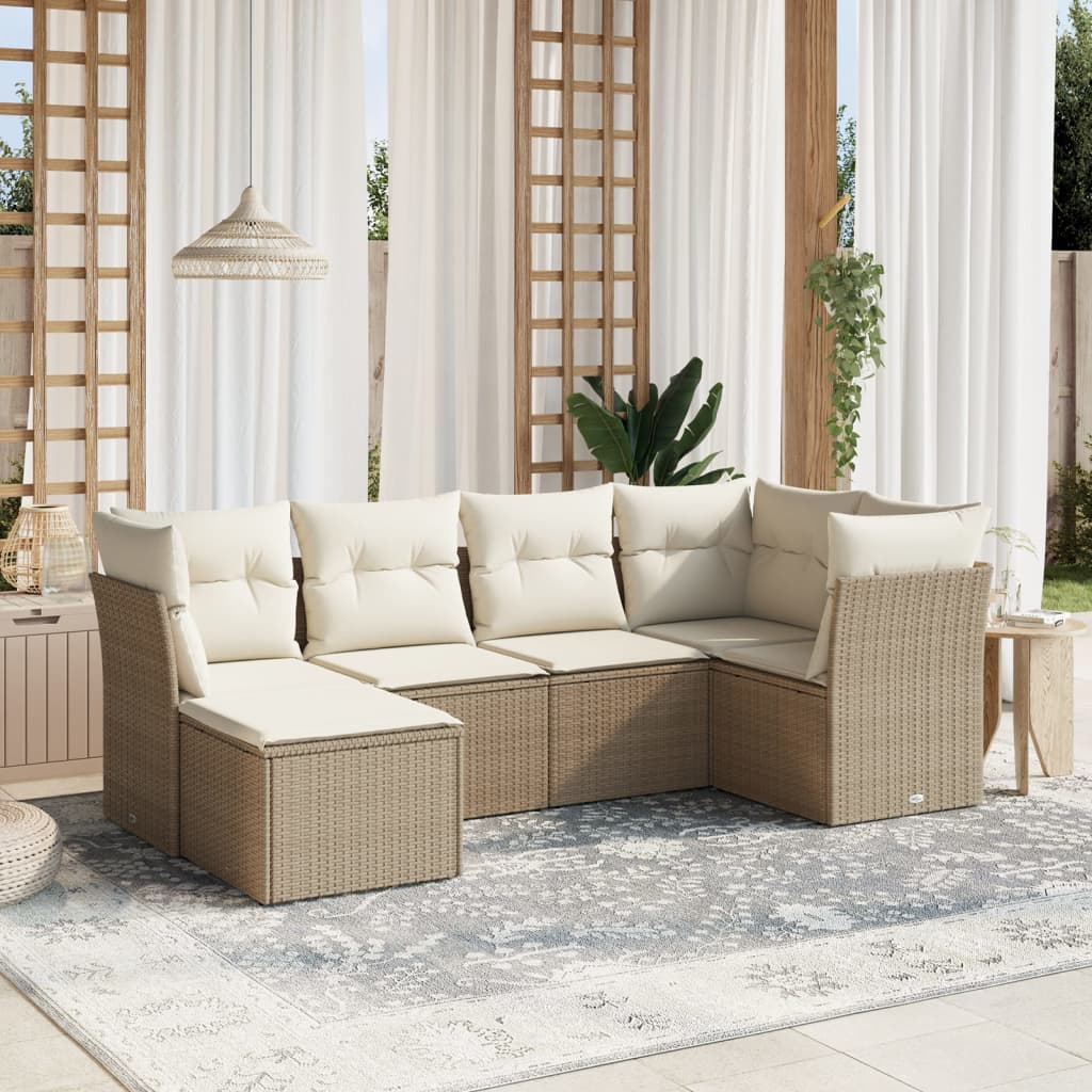 Loungegrupp Med Dynor 6 Delar Konstrotting