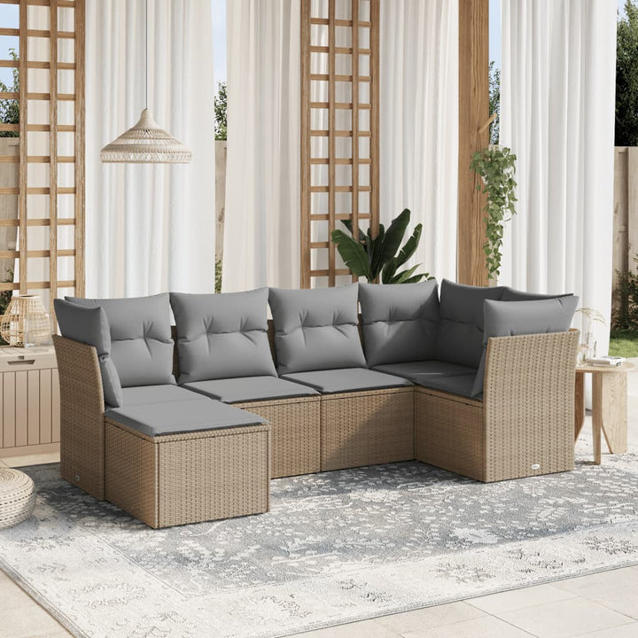 Loungegrupp Med Dynor 6 Delar Konstrotting