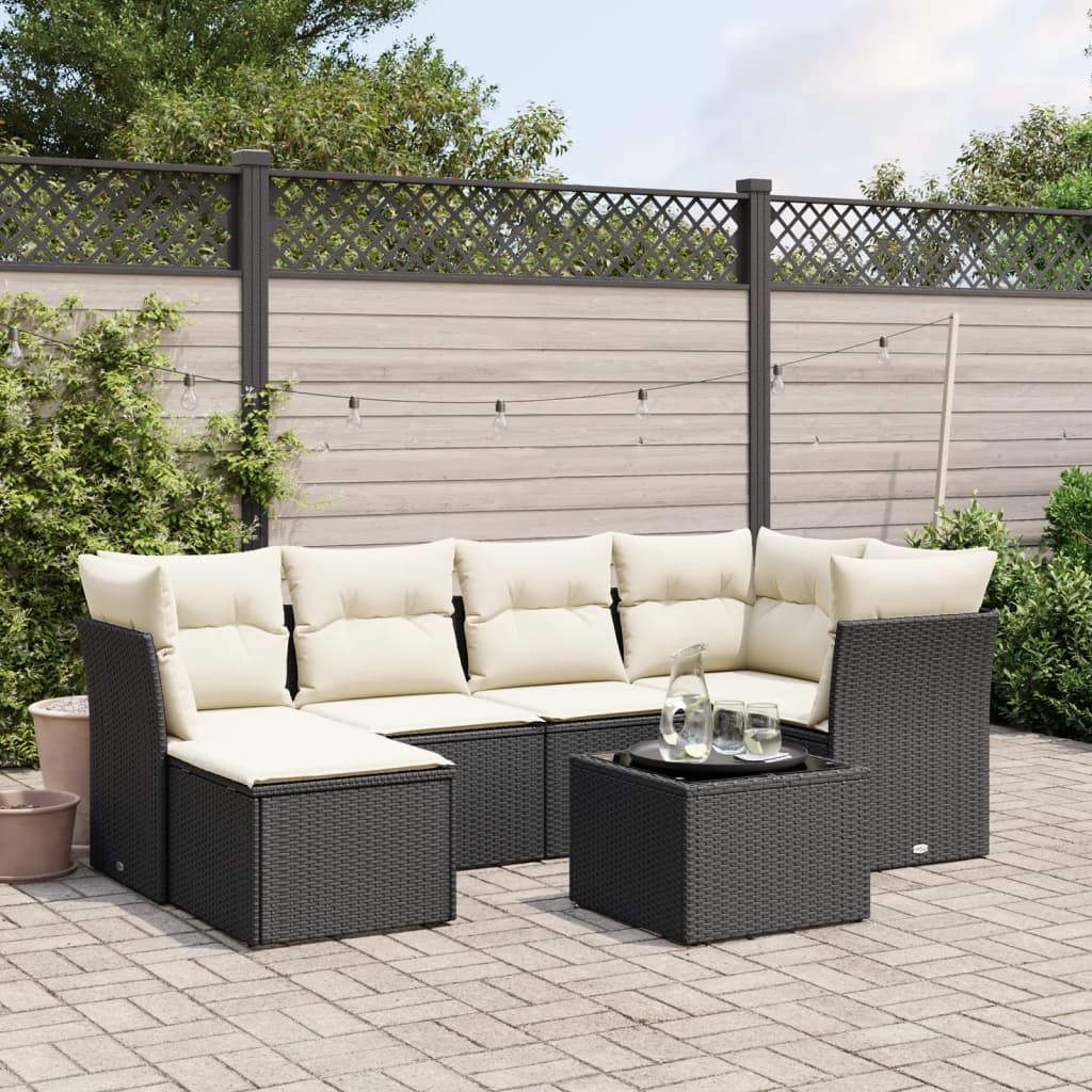 Loungegrupp Med Dynor 6 Delar Konstrotting