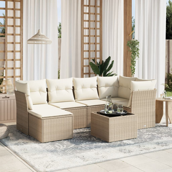 Loungegrupp Med Dynor 6 Delar Konstrotting