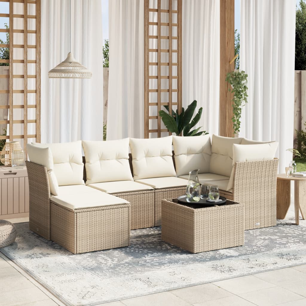Loungegrupp Med Dynor 6 Delar Konstrotting