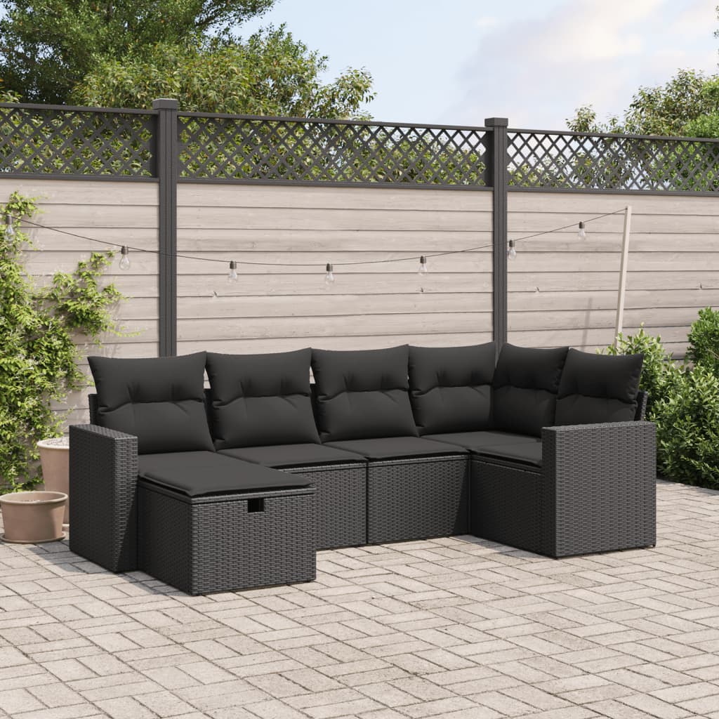 Loungegrupp Med Dynor 6 Delar Konstrotting