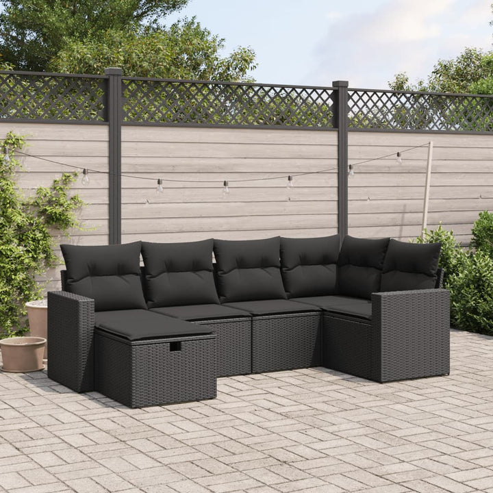 Loungegrupp Med Dynor 6 Delar Konstrotting