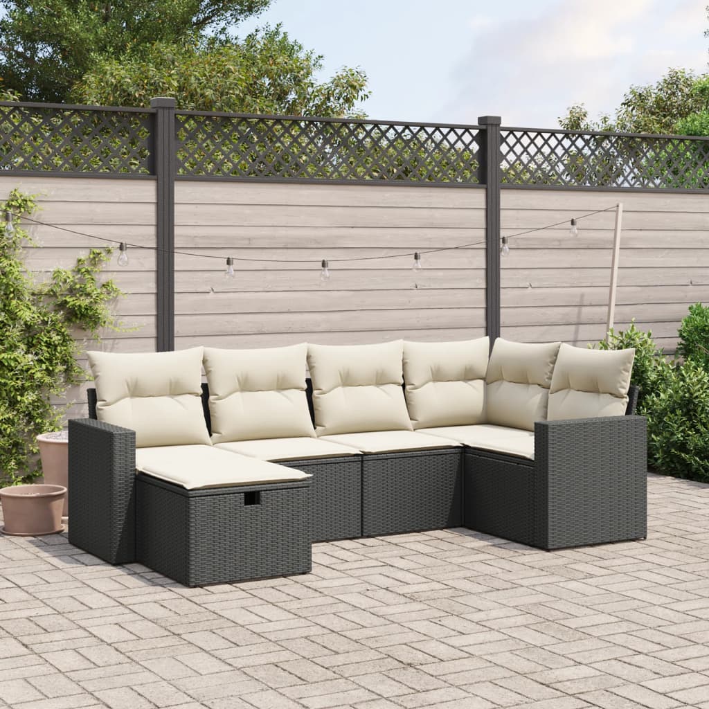 Loungegrupp Med Dynor 6 Delar Konstrotting