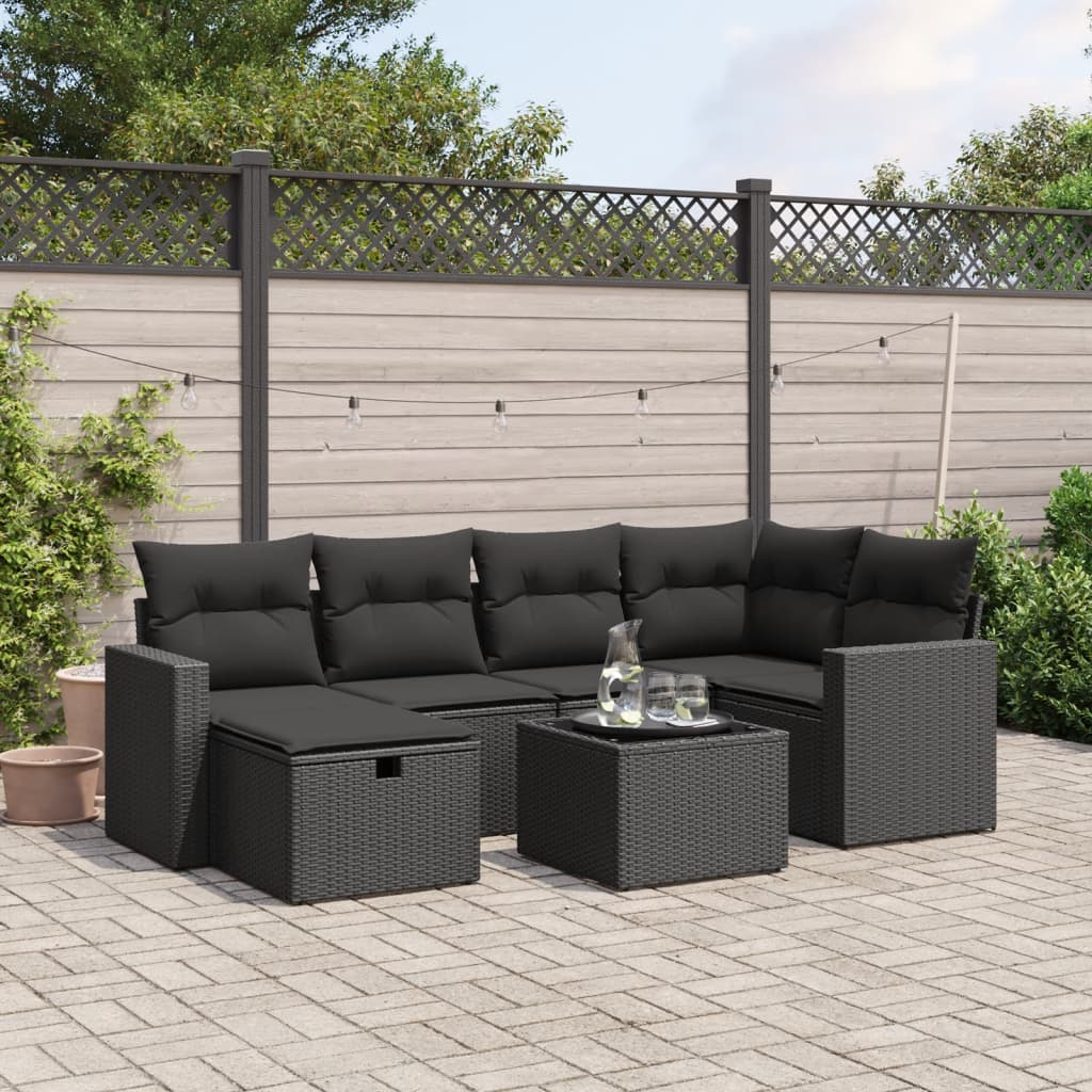 Loungegrupp Med Dynor 6 Delar Konstrotting
