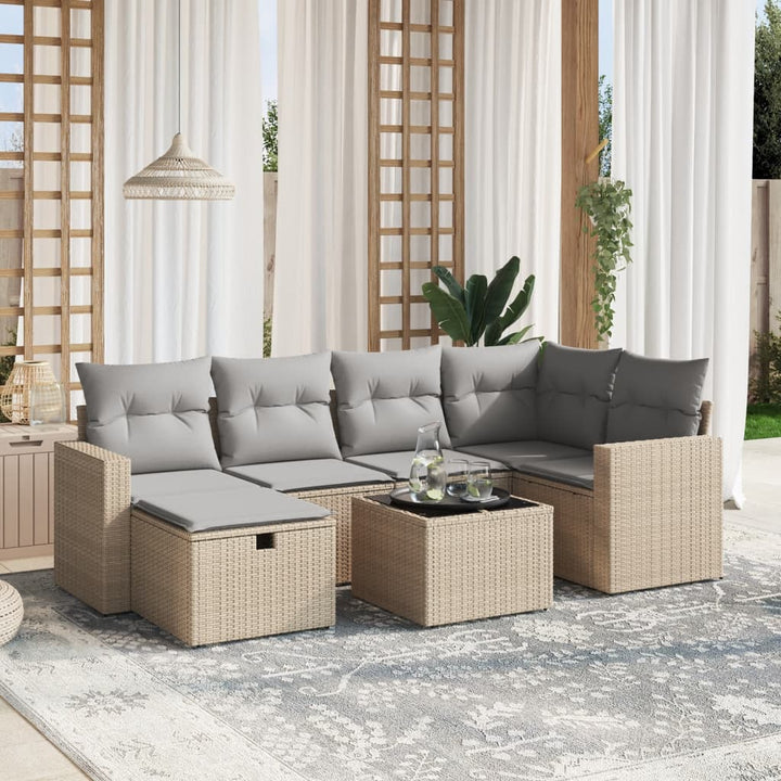 Loungegrupp Med Dynor 6 Delar Konstrotting