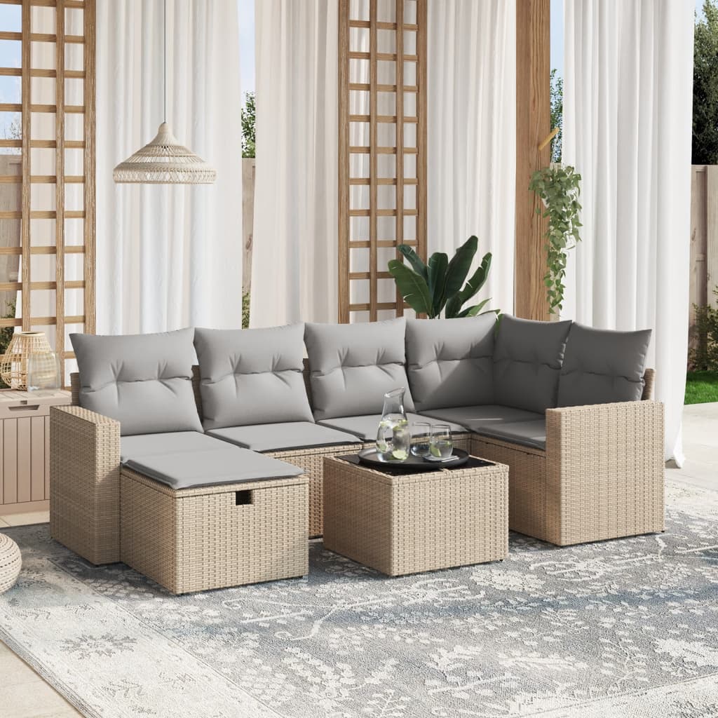 Loungegrupp Med Dynor 6 Delar Konstrotting