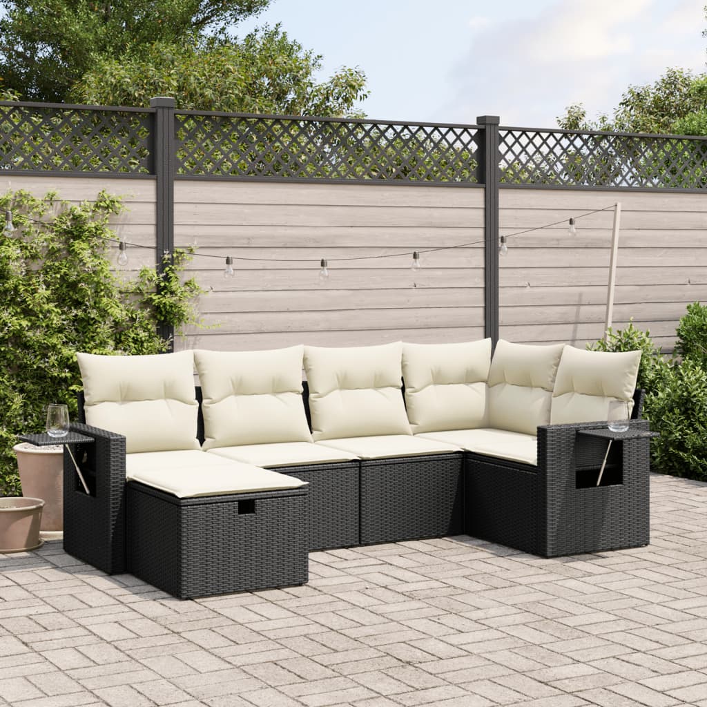 Loungegrupp Med Dynor 6 Delar Konstrotting