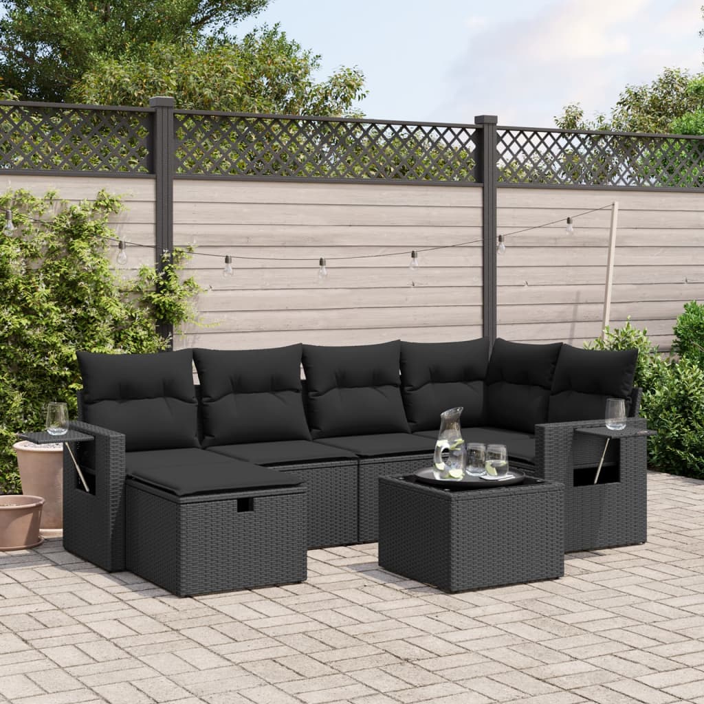 Loungegrupp Med Dynor 6 Delar Konstrotting